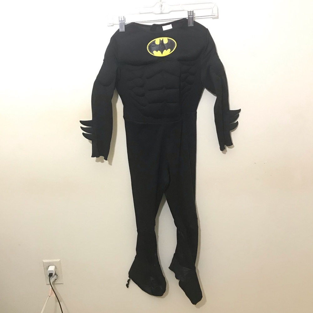 Kids DC black Batman muscle padded costume M L